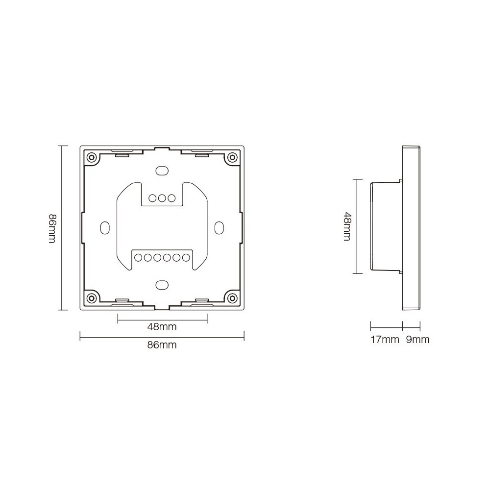 Télécommande murale DMX CCT 4 zones - MiBoxer X2
