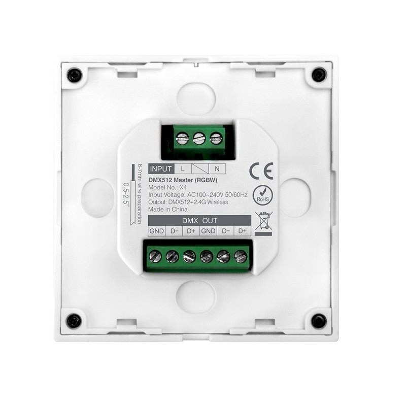 Télécommande murale DMX RGB+Blanc 4 zones - MiBoxer X4