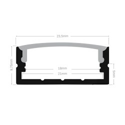 Profilé aluminium en applique pour ruban LED - C29 - CRAFT