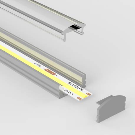 Profilé LED aluminium à diffuseur focalisé - CRAFT - C08