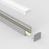 Profilé aluminium ultra étroit pour ruban LED - Diffuseur givré - C14 - CRAFT