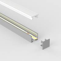 Profilé magnétique pour ruban LED étroit – CRAFT – C15 - Diffuseur givré