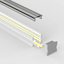 Profilé aluminium blanc pour ruban LED - C33 blanc - CRAFT
