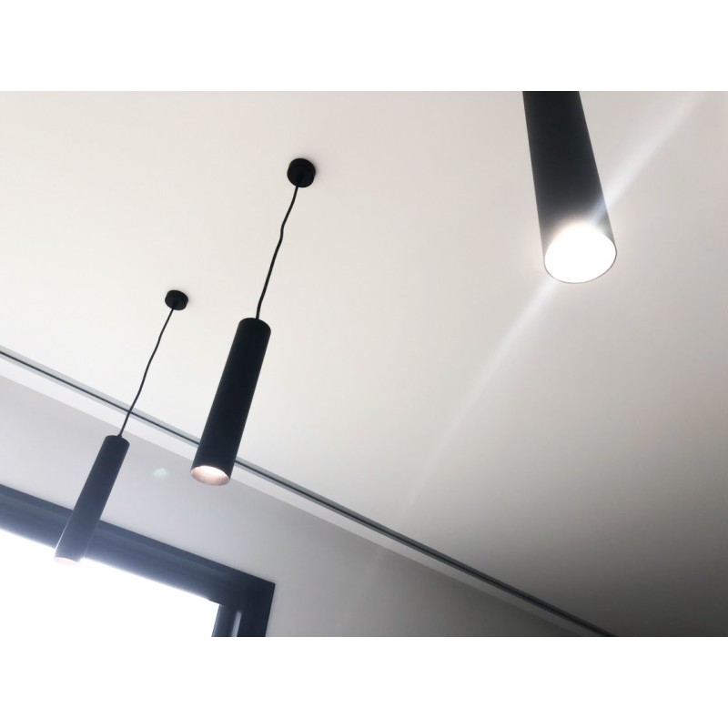 Luminaire suspendu GU10 115cm - noir sablé
