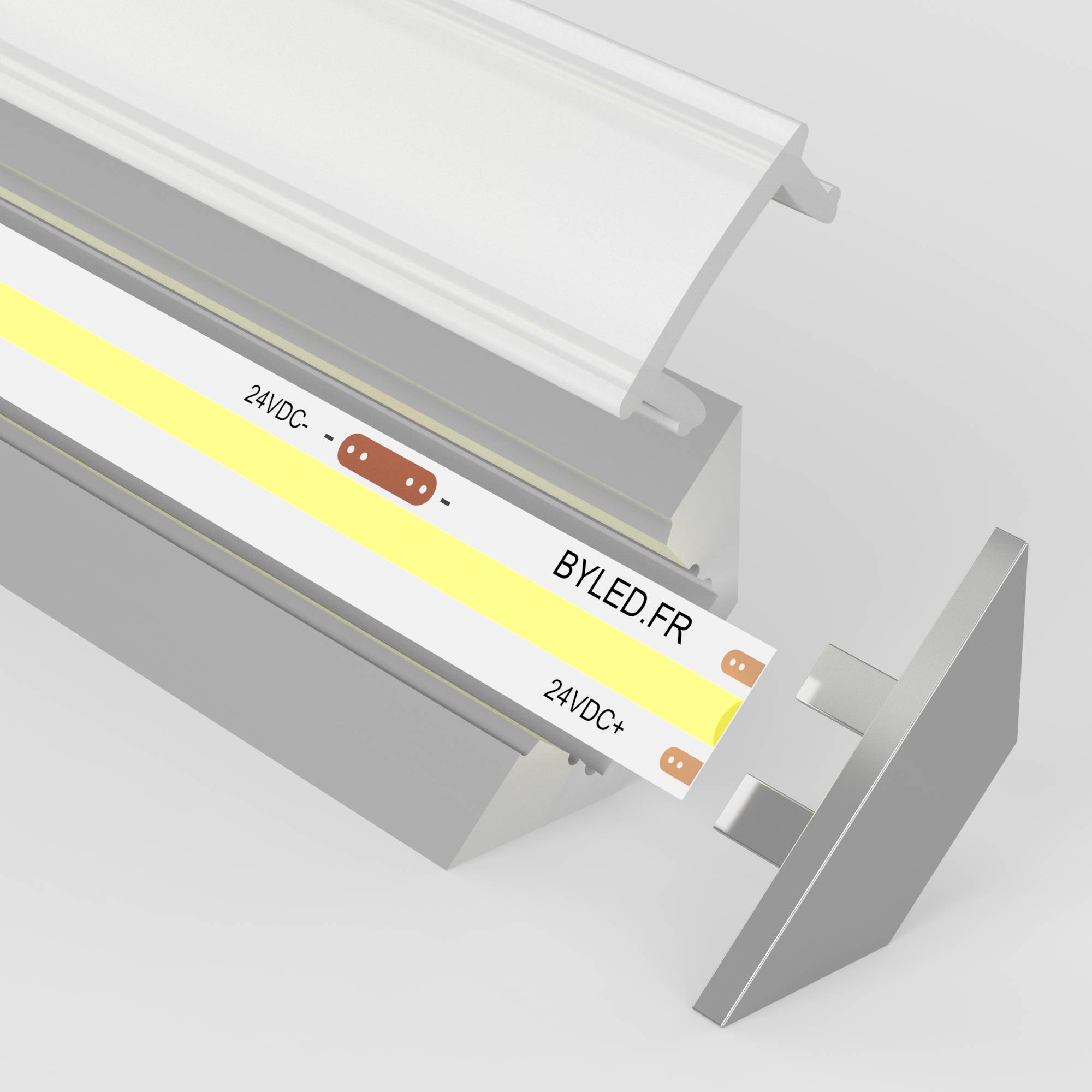 Applique linéaire LED intégrée - 13W - 60cm - IP20