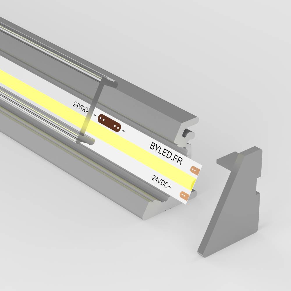 Profilé alu pour ruban LED à angle de diffusion 60° - ®