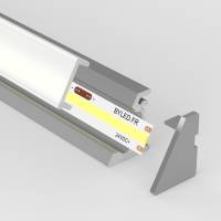 Profilé aluminium d'angle asymétrique pour ruban LED - A05 - CRAFT