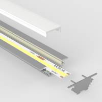 Profilé LED aluminium encastrable d'angle - CRAFT - E11