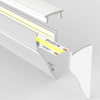 Profilé aluminium corniche laqué blanc pour ruban LED - M01 - CRAFT