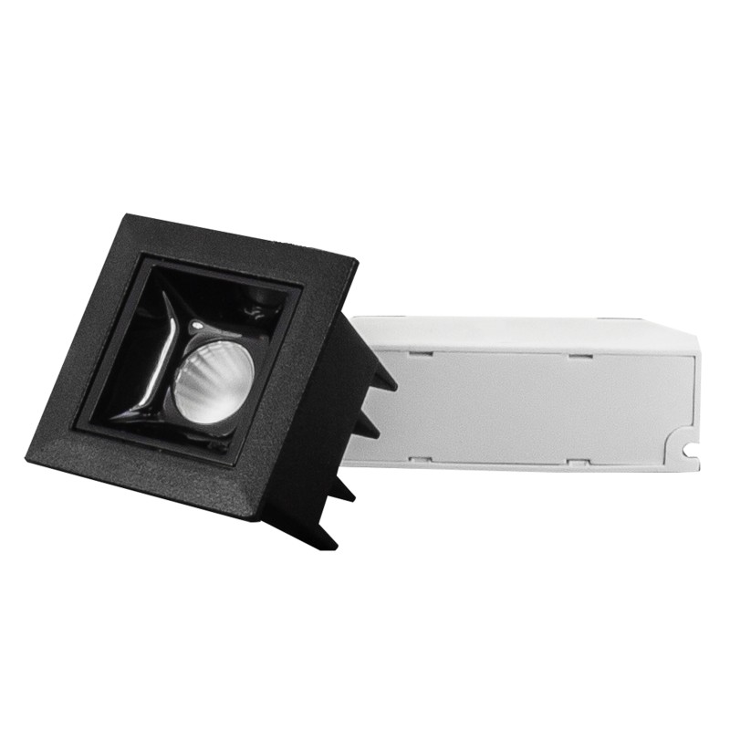 Spot LED encastrable linéaire Noir 2W - Linea