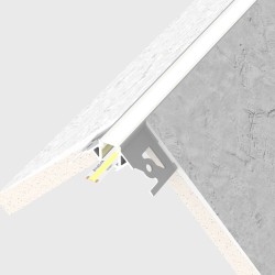 Profilé aluminium d'angle à plâtrer pour ruban LED - Diffuseur givré - E27- CRAFT