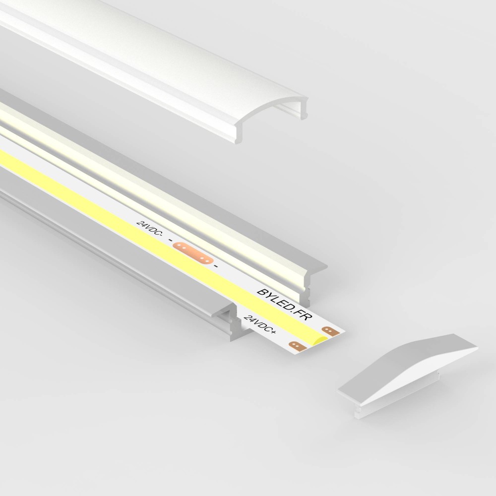 Profil Aluminium Encastrable Blanc Pour Ruban LED ByLED fr Profil Aluminium Encastrable Blanc Pour Ruban LED ByLED fr