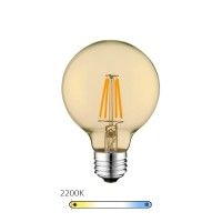 Ampoule LED à filament globe - Ambrée – 6W - E27 - Dimmable