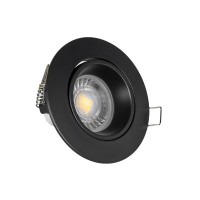 Spot LED encastrable orientable IP20 pour LED GU10 – COBRA - Noir