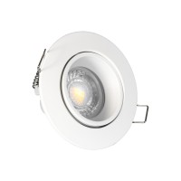 Spot LED encastrable orientable IP20 pour LED GU10 – COBRA - Blanc