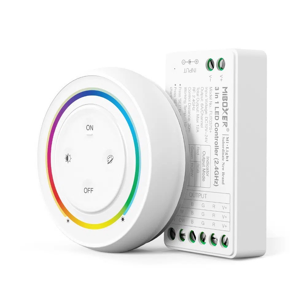 Mini Télécommande 1 Zone MiLight RGB RGBW RGBCT Blanc FUTS2-W - Contrôle Facile D'Éclairage LED