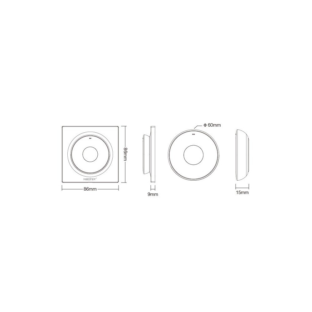 Mini télécommande 2.4 GHz - Noir - Miboxer - K2