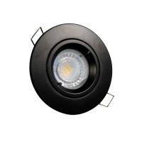 Spot LED encastrable IP65 pour LED GU10 – CLASS rond – Noir