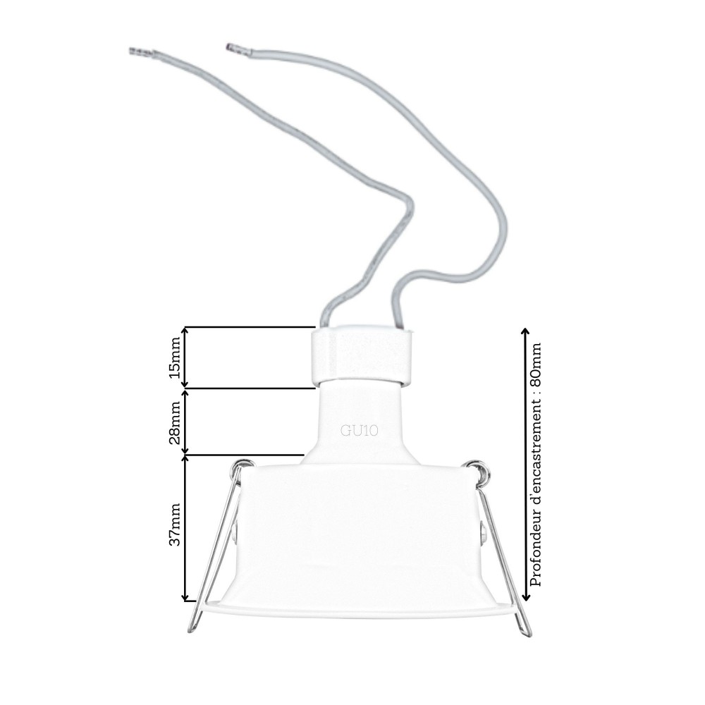 Spot encastrable orientable IP20 pour LED GU10 - OMEGA - Blanc