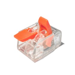 Connecteur rapide à levier transparent - 2 pôles