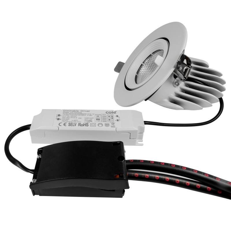 Projecteur LED rond encastrable orientable 360°- 20W - SNAKE