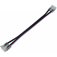 Jonction câblée pour ruban LED COB RGBW 12 mm Clipx + câble 15 cm + Clipx
