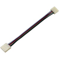 Connecteur ruban LED RGB+W 12mm Click + câble 15 cm + click