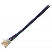 Connecteur ruban LED RGB 10 mm câble 13 cm + click