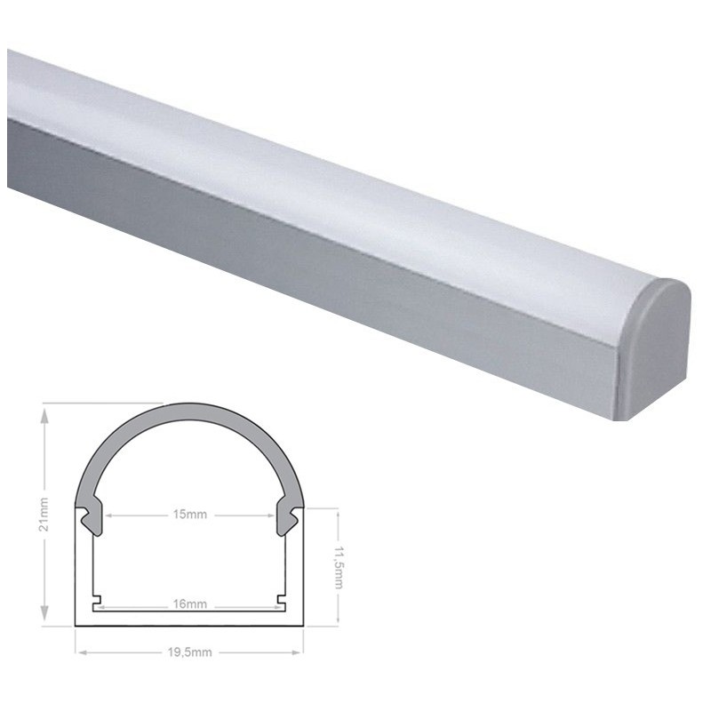 Profilé aluminium en applique pour ruban LED - C24 - CRAFT