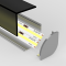 Profilé aluminium d'angle pour ruban LED avec diffuseur carré - A44 - CRAFT