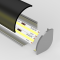 Profilé LED d'angle 30x30 XL aluminium – CRAFT – A44 alu – Diffuseur rond
