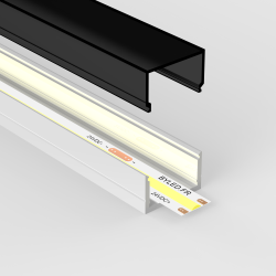 Profilé blanc carré en applique pour ruban LED - C25 - CRAFT