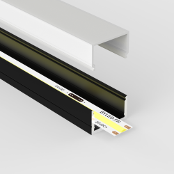 Profilé noir carré en applique pour ruban LED - C25 - CRAFT
