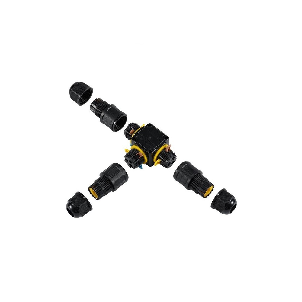 Connecteur étanche en T – 3 pôles – Axial