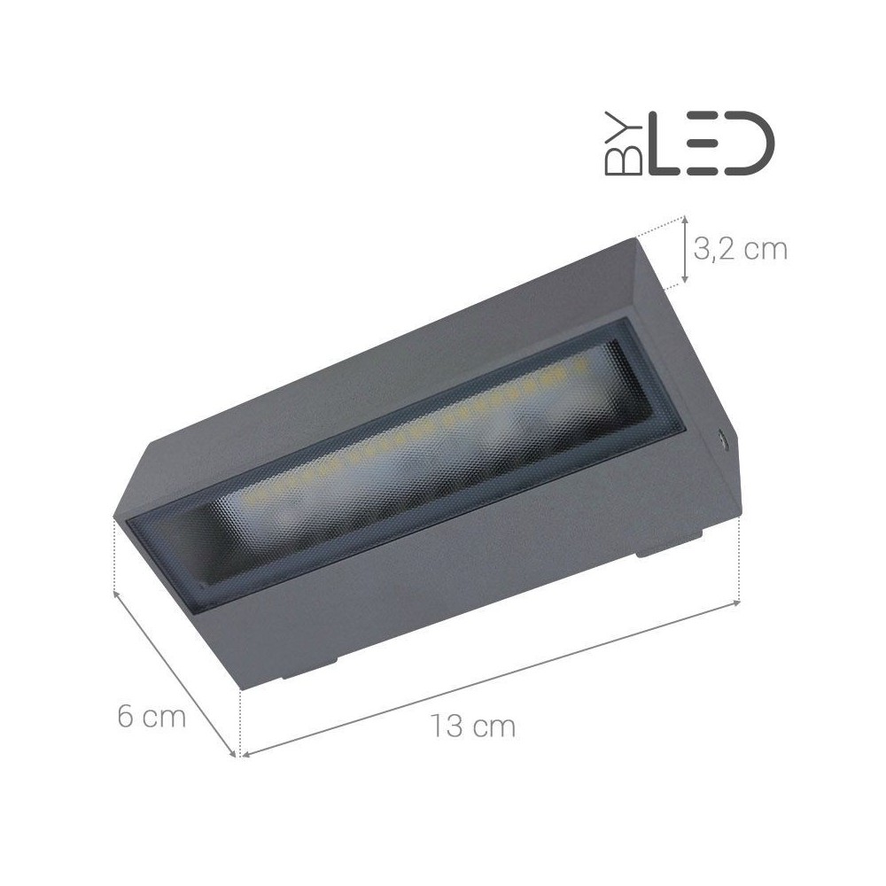 Applique LED murale étanche rectangulaire 6W - 230V - KRISS-06