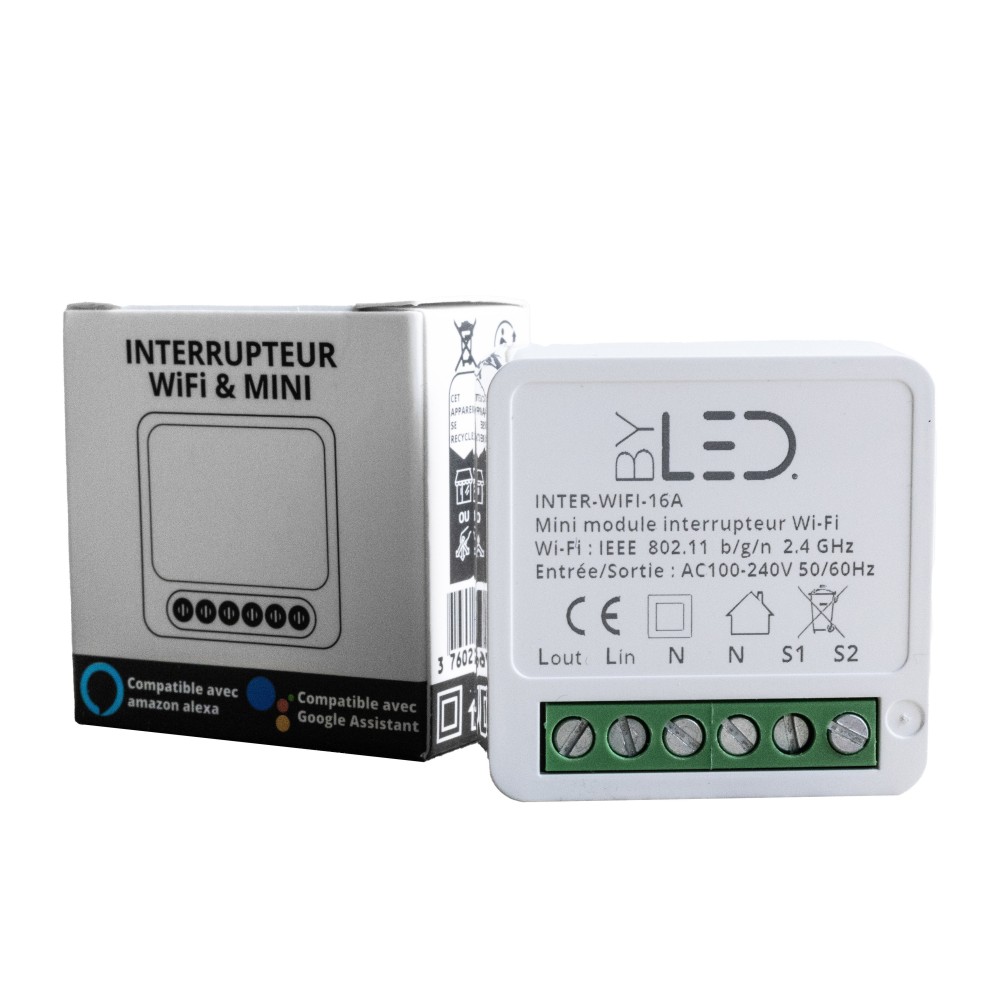 Lot de 10 interrupteurs Wi-Fi Tuya 230V - 16A - ByLED