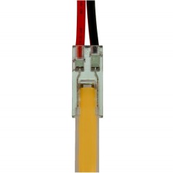 Jonction câblée pour ruban LED mono IP20 10mm sans soudure "Clipx"
