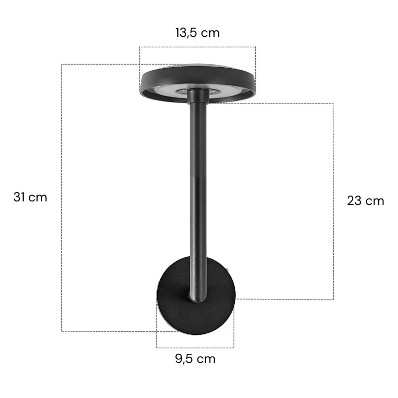 Applique LED extra fine d'extérieur à tête bombée - 7W - noir - Haalö 