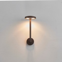Applique LED extra fine d'extérieur à tête bombée - 7W - 230V - Chocolat - HAALÖ