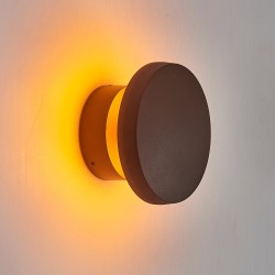 Balise murale LED d'extérieur à tête bombée - 7W - 230V - Chocolat - HAALÖ