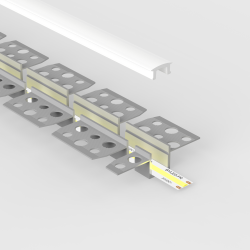 Profilé étroit encastrable  flexible 3D arches & courbes - à enduire pour ruban LED jusqu'à 10 mm - Z01