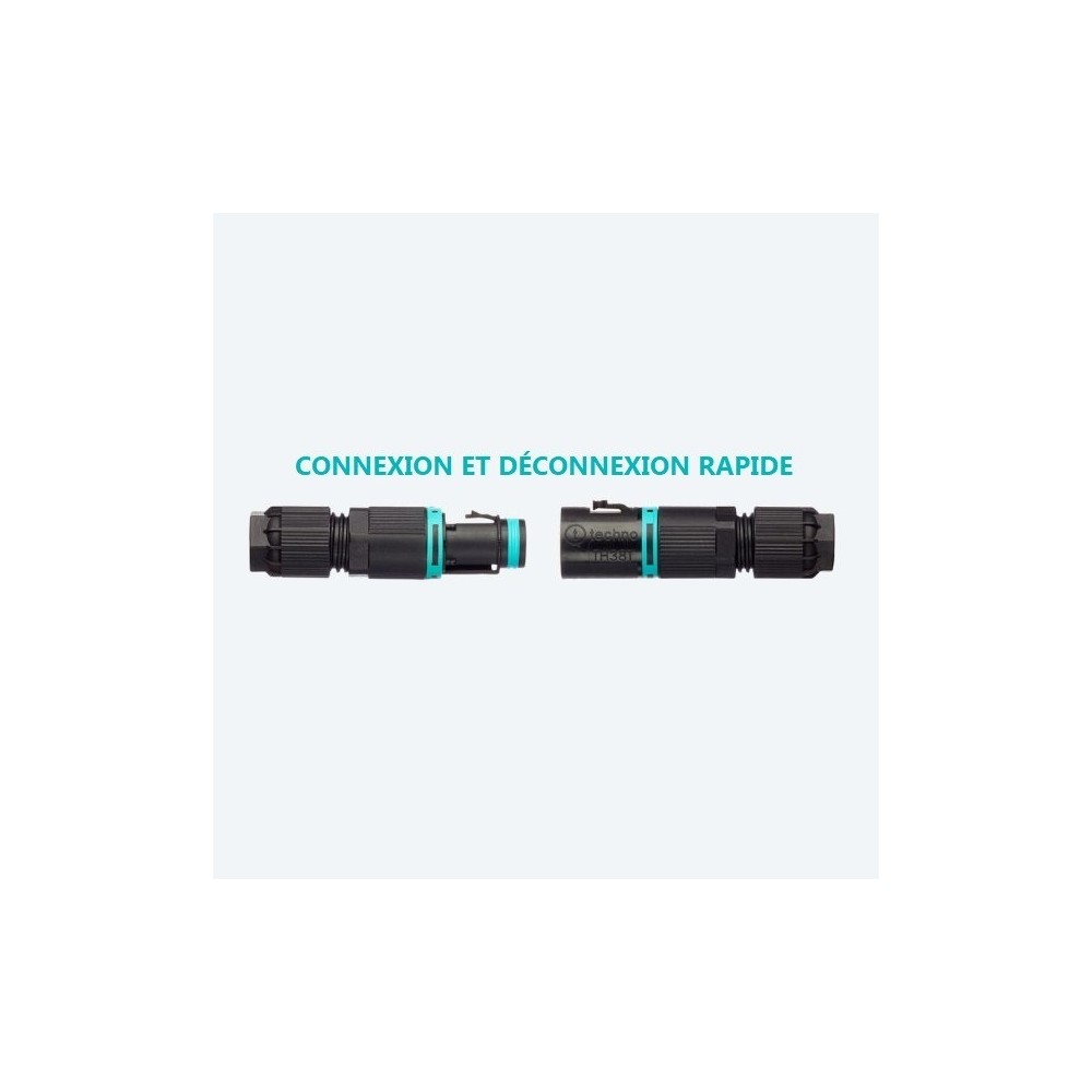 Mini connecteur étanche de jonction rapide IP68 3 pôles - TECHNO THB.381-A3E