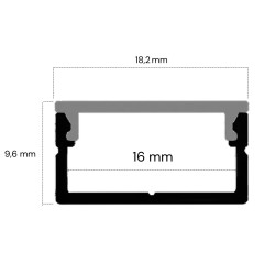 Profilé aluminium blanc en applique pour ruban LED - C77 - CRAFT