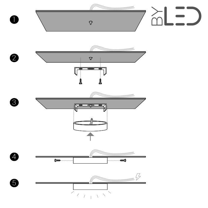 Dalle LED ronde 12 W saillie - plafonnier - BONNY-12