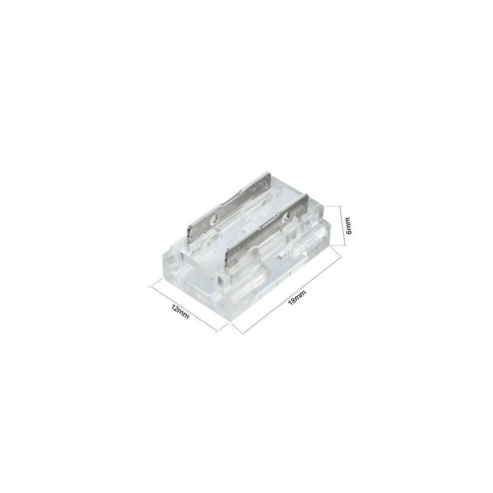 Connecteur 8en1 pour ruban LED mono IP20 10mm sans soudure "ClipX"