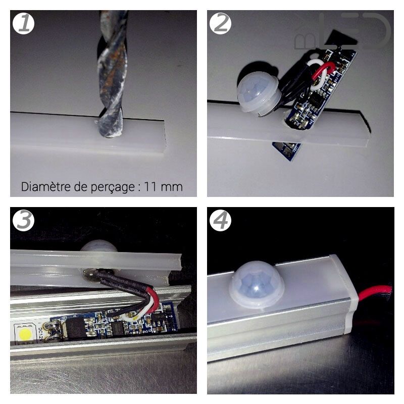 Détecteur de mouvements pour profilé ruban LED - ®