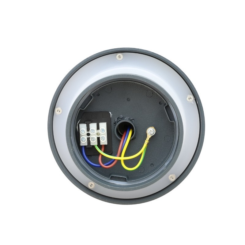 Balise murale LED d'extérieur à tête bombée - 7W - anthracite - Haalö