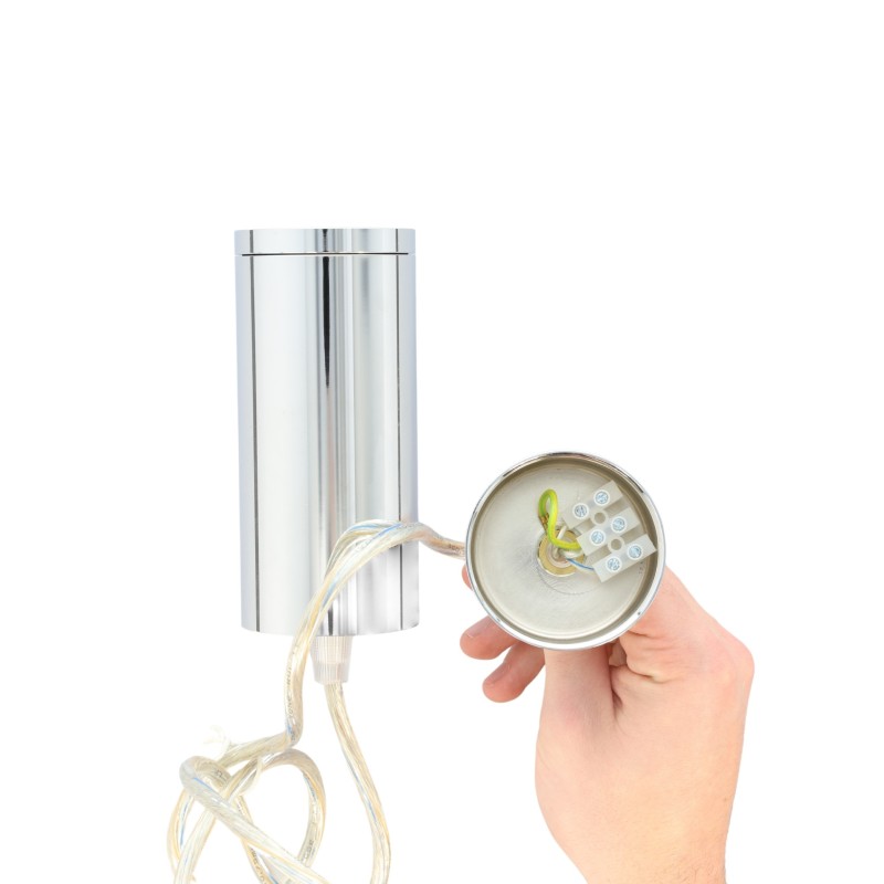 Luminaire suspendu GU10 115cm - Chrome