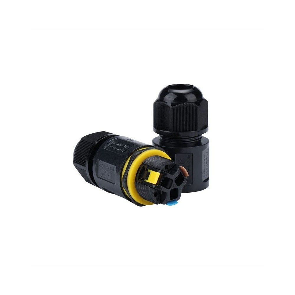 Connecteur de jonction étanche à levier IP68 - 3 pôles - Axial
