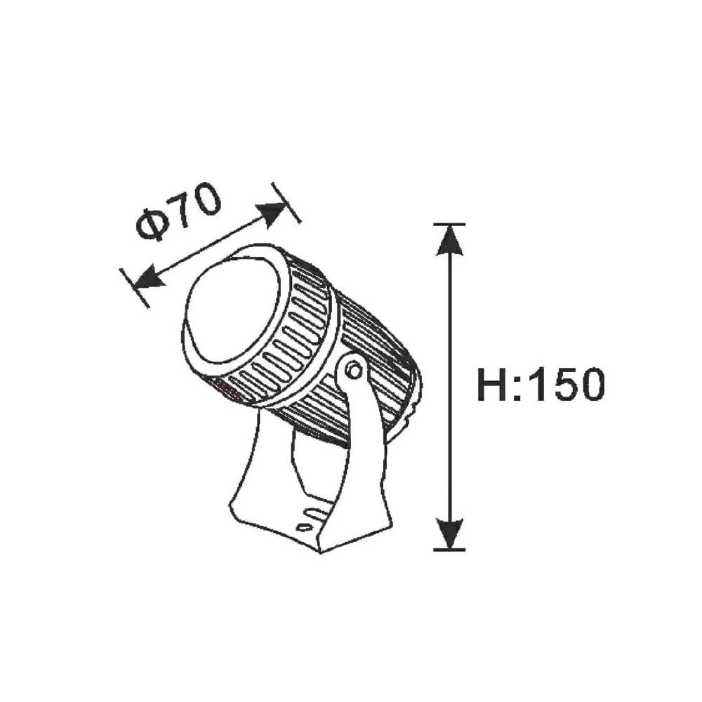 Spot à piquer focalisé 9W Laser noir 3000k